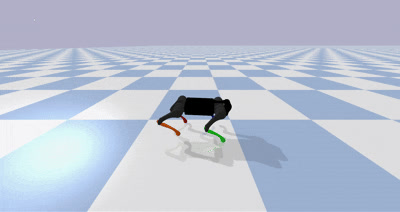 Flat-ground trot at about 1.3 m/s (video still)